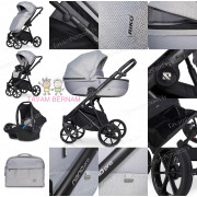 Riko Nano Pro 3-1 03 Pearl pink, bērnu rati Riko Riko Nano Pro 3-1 03 Pearl pink, bērnu rati Riko